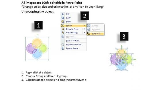 Venn Diagram To Show Business Plan PowerPoint Templates