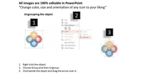 Venn Duagram With Business Icons PowerPoint Template