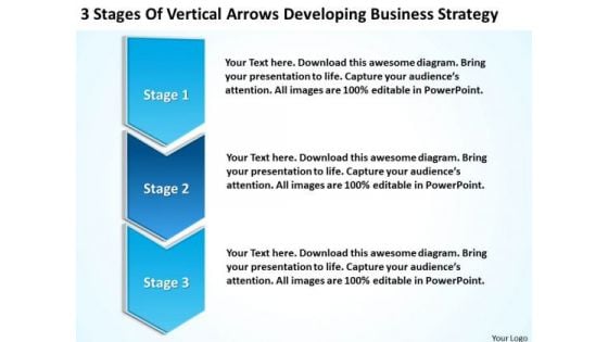 Vertical Arrows Developing Marketing Concepts Ppt Business Plan Cover Page PowerPoint Slides