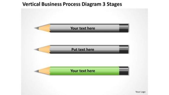 Vertical Business Process Diagram 3 Stages Ppt Easy Plans PowerPoint Templates