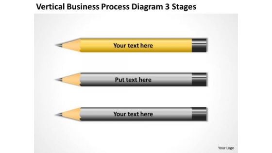 Vertical Business Process Diagram 3 Stages Ppt Plan PowerPoint Templates