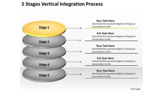 Vertical Integration Process Business Plan For PowerPoint Templates