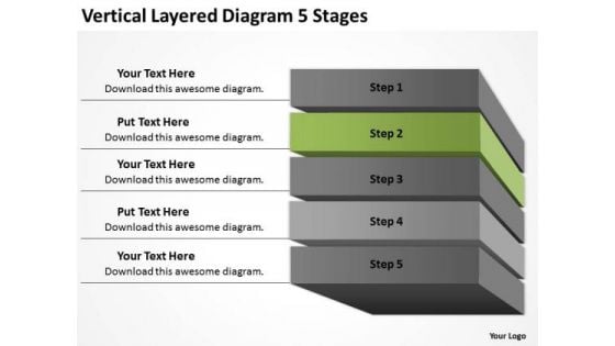 Vertical Layered Diagram 5 Stages Ppt How To Business Plan PowerPoint Templates