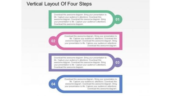 Vertical Layout Of Four Steps PowerPoint Templates