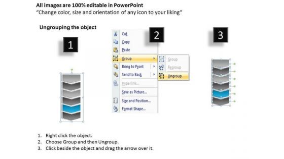Vertical Six Steps Of Process Sample Business Plan PowerPoint Slides