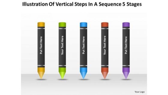 Vertical Steps In Sequence 5 Stages Ppt Business Plans Sample PowerPoint Slides