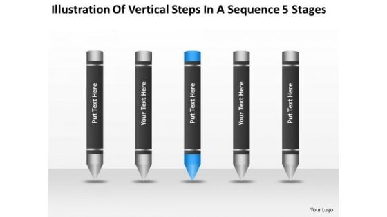 Vertical Steps In Sequence 5 Stages Ppt Insurance Business Plan PowerPoint Slides