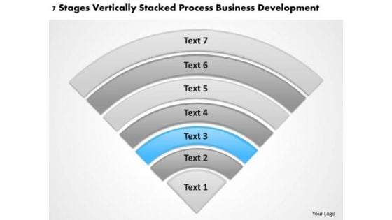 Vertically Stacked Process Business Deveopment Plan How To Write PowerPoint Slides