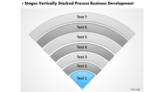 Vertically Stacked Process Business Deveopment Plans Made Easy PowerPoint Slides