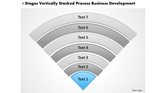 Vertically Stacked Process Business Deveopment Plans Made Easy PowerPoint Slides