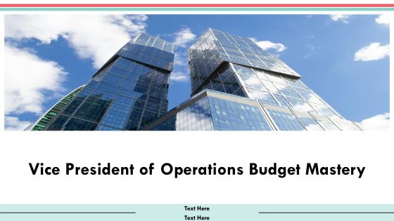 Vice President Of Operations Budget Mastery PPT Template AT