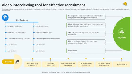 Video Interviewing Tool For Enhancing Recruitment Process PPT Template Video Interviewing Tool For Enhancing Recruitment Process PPT Template