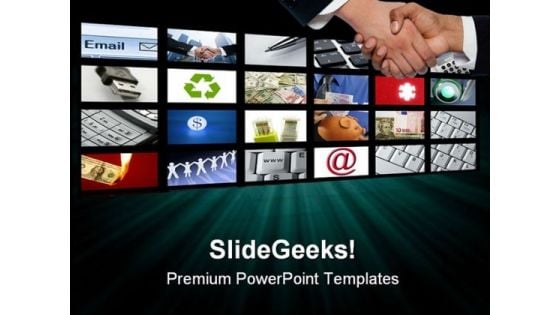 Video Tv Screen Technology PowerPoint Themes And PowerPoint Slides 0711