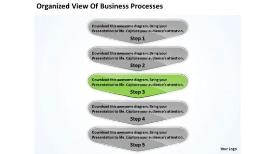 View Of Business PowerPoint Theme Processes Free Plans Software Slides