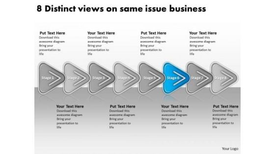 Views On Same Issue Business PowerPoint Theme Free Plan Examples Slides