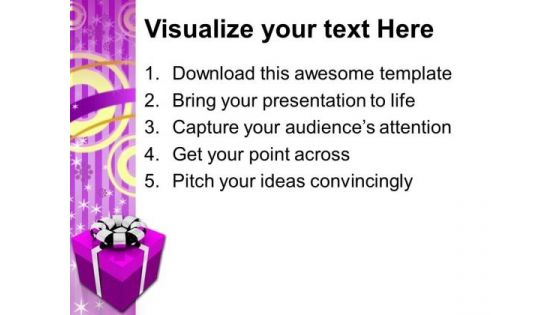 Violet Gift Box Abstract PowerPoint Templates And PowerPoint Themes 0912