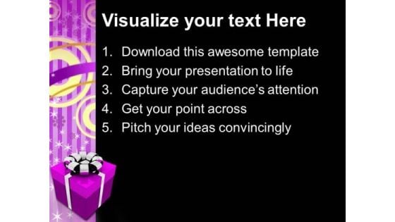 Violet Gift Box Abstract PowerPoint Templates And PowerPoint Themes 0912