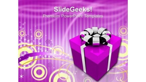 Violet Gift Box Abstract PowerPoint Templates And PowerPoint Themes 0912