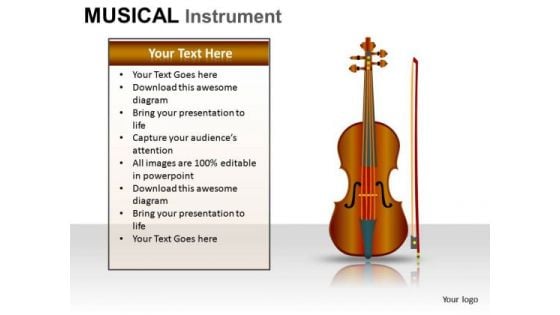 Violin Musical Instrument PowerPoint Slides And Ppt Diagram Templates