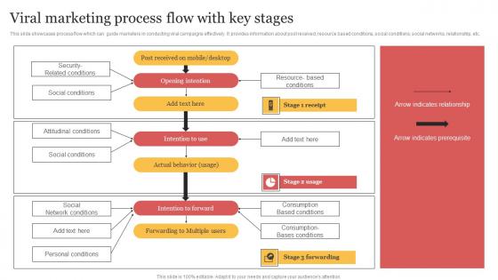 Viral Marketing Process Flow With Key Stages Organizing Buzzworthy Social Mockup Pdf