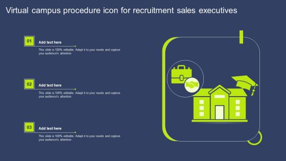 Virtual Campus Procedure Icon For Recruitment Sales Executives Formats Pdf