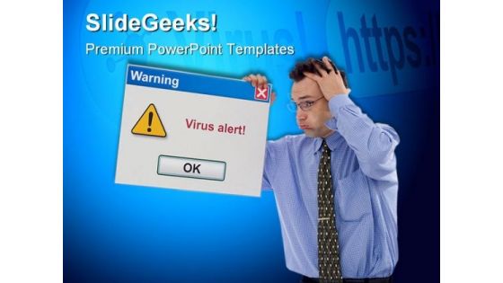 Virus Alert Computer PowerPoint Backgrounds And Templates 0111