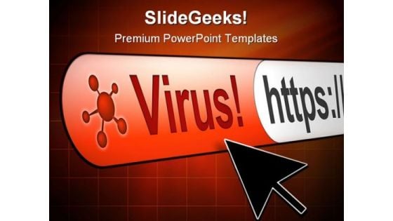 Virus Internet PowerPoint Template 0910