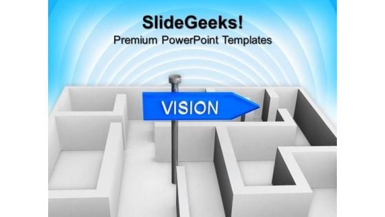 Vision Concept With Labyrinth PowerPoint Templates And PowerPoint Themes 1112