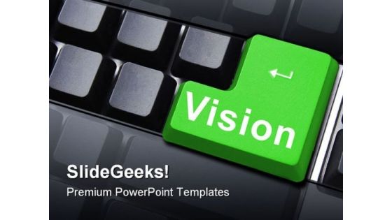 Vision Key Business PowerPoint Template 0910