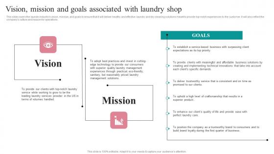 Vision Mission Goals Associated Fresh Laundry Service Business Plan Go To Market Strategy Portrait Pdf