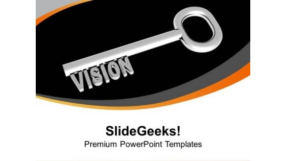 Vision Silver Key Communication PowerPoint Templates Ppt Backgrounds For Slides 0113