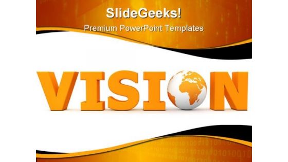 Vision World Globe PowerPoint Template 0910 Vision World Globe PowerPoint Template 0910