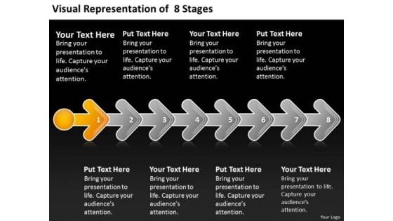 Visual Representation Of 8 Stages 1 Business Plan Layouts PowerPoint Templates