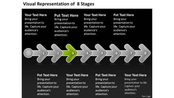 Visual Representation Of 8 Stages 3 Business Plan Professional PowerPoint Templates