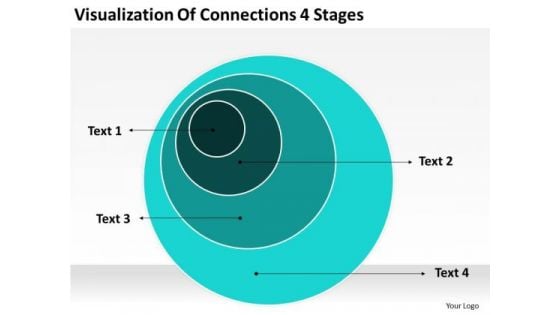 Visualization Of Connections 4 Stages Growthink Business Plan Template PowerPoint Templates