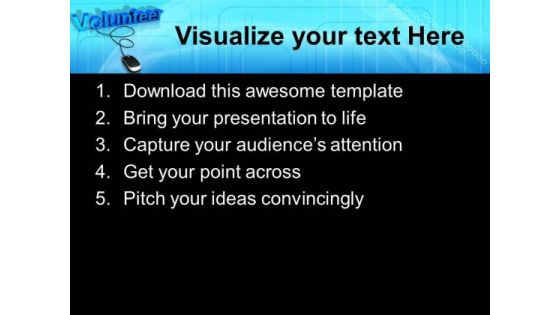 Volunteer With Computer Mouse PowerPoint Templates And PowerPoint Themes 1112