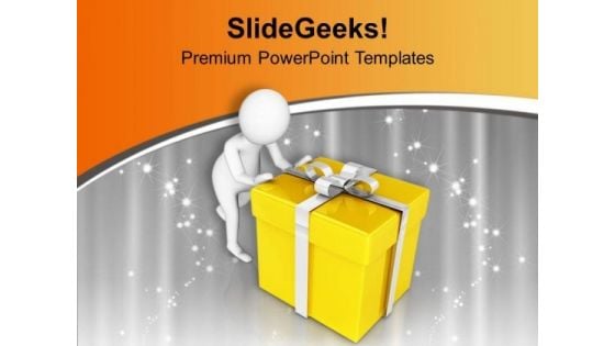 Wait For Surprise Gift PowerPoint Templates Ppt Backgrounds For Slides 0713