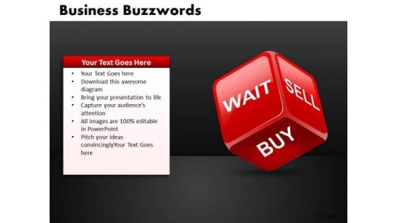 Wait Sell Buy Stocks Finance PowerPoint Ppt Templates