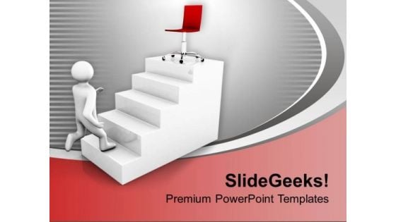 Walking On Career Ladder Business PowerPoint Templates Ppt Backgrounds For Slides 0413