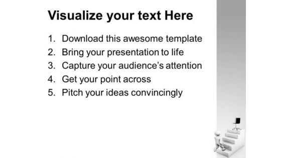 Walking On Career Ladder Marketing PowerPoint Templates Ppt Backgrounds For Slides 0413