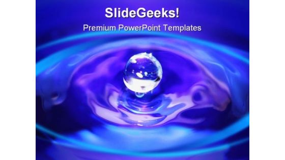 Water Drop Abstract PowerPoint Template 0810
