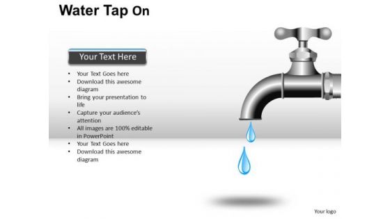 Water Faucet PowerPoint Editable Clipart And Images