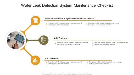 Water Leak Detection System Maintenance Checklist In Powerpoint And Google Slides Cpb