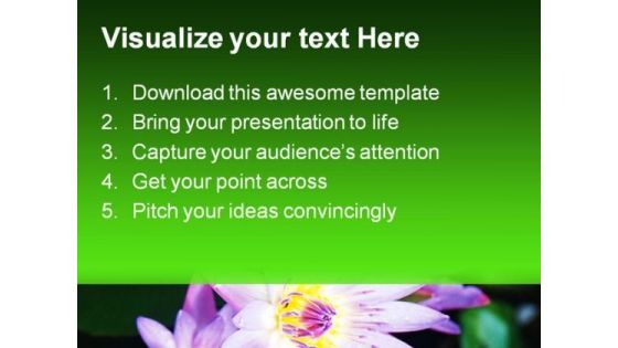 Water Lilies Beauty PowerPoint Templates And PowerPoint Backgrounds 0211