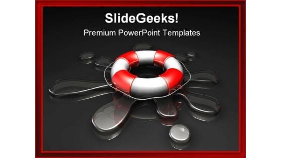 Water Rescue Business PowerPoint Template 0610