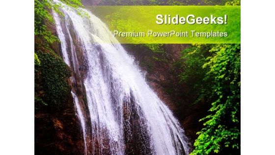 Waterfall Nature PowerPoint Templates And PowerPoint Backgrounds 0611