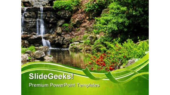 Waterfall Nature PowerPoint Themes And PowerPoint Slides 0411