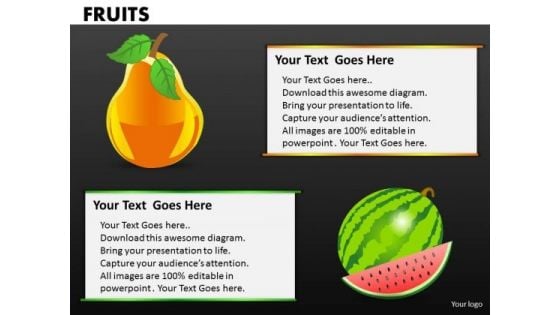 Watermellon And Pears PowerPoint Templates