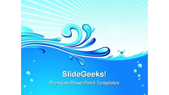 Wave Beach Abstract PowerPoint Templates And PowerPoint Backgrounds 0411