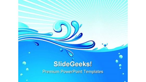 Wave Beach Abstract PowerPoint Themes And PowerPoint Slides 0411